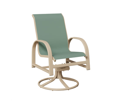 Murphy Padded Sling Swivel Rocker Dining Chair