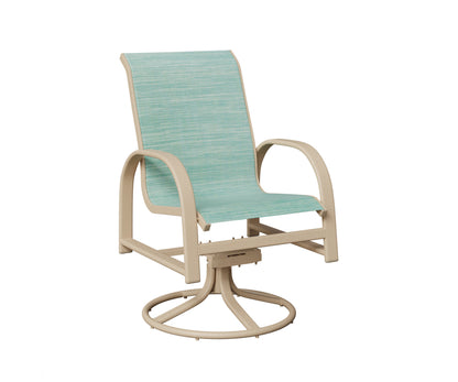 Murphy Padded Sling Swivel Rocker Dining Chair