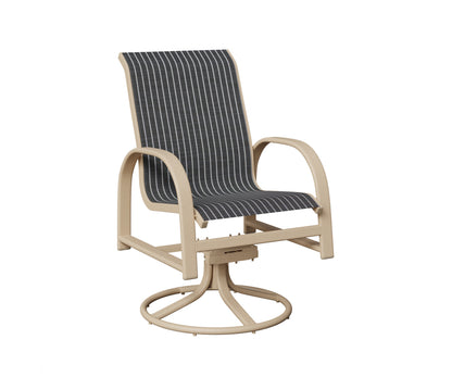 Murphy Padded Sling Swivel Rocker Dining Chair