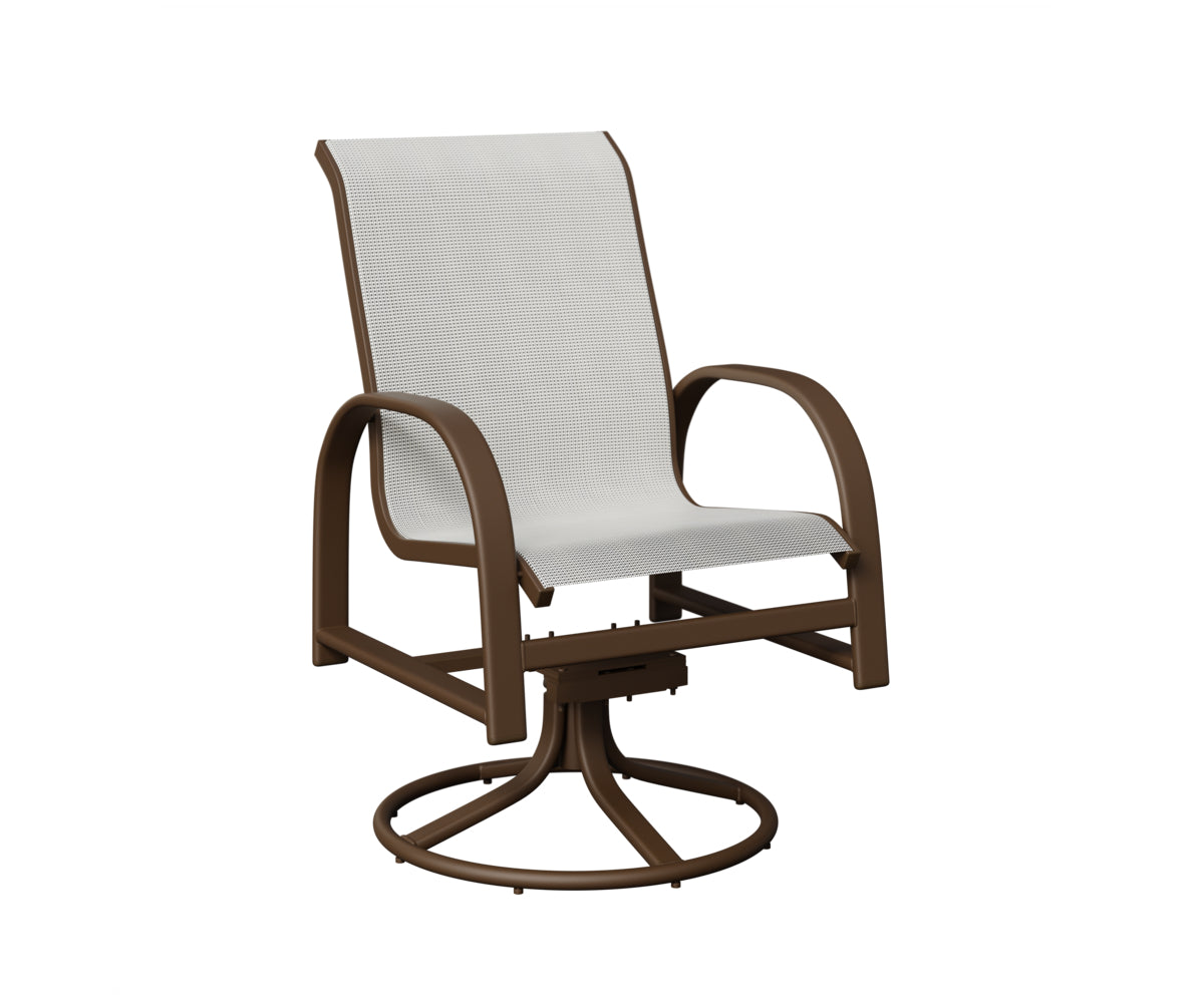 Murphy Padded Sling Swivel Rocker Dining Chair