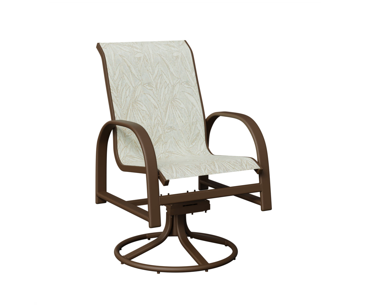 Murphy Padded Sling Swivel Rocker Dining Chair