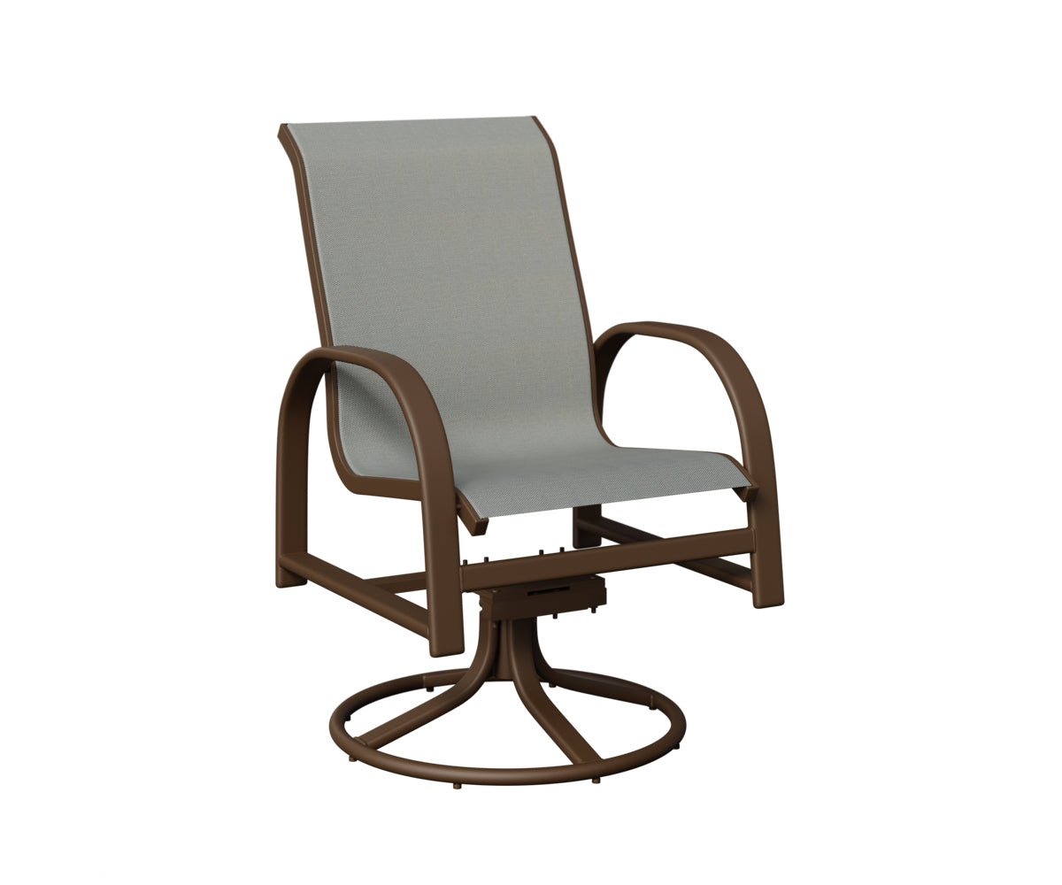 Murphy Padded Sling Swivel Rocker Dining Chair