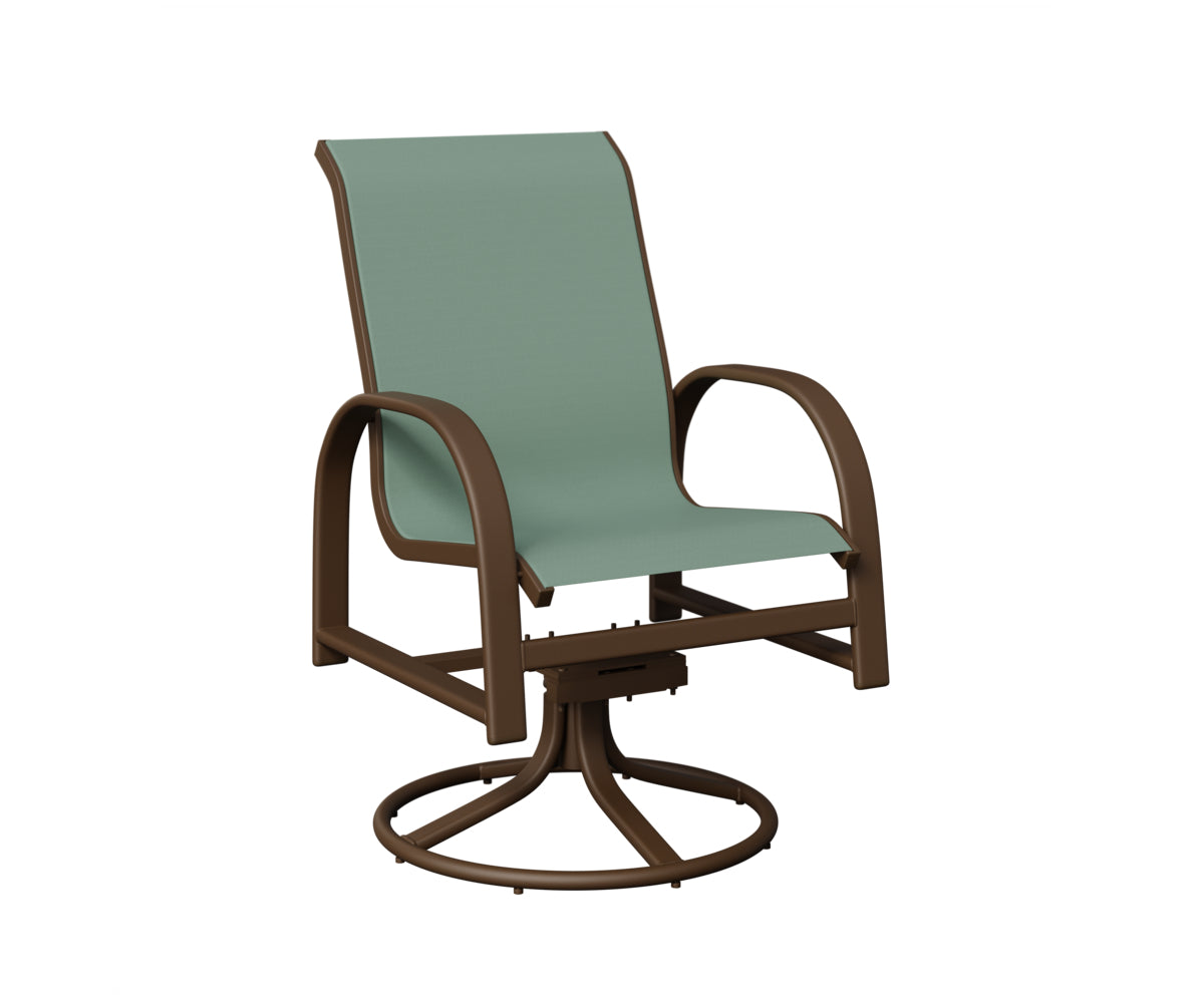 Murphy Padded Sling Swivel Rocker Dining Chair