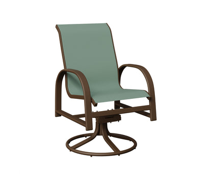Murphy Padded Sling Swivel Rocker Dining Chair