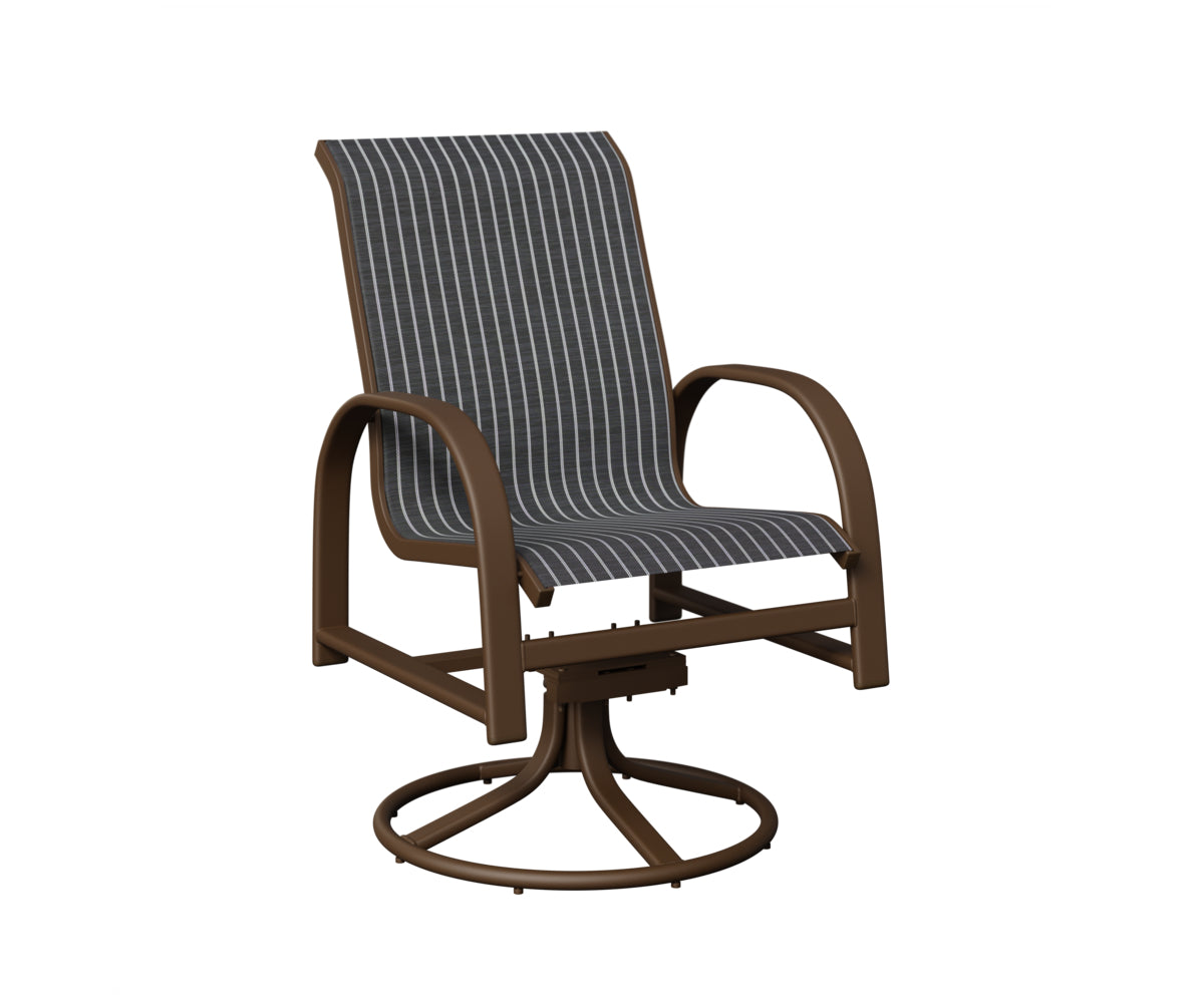 Murphy Padded Sling Swivel Rocker Dining Chair
