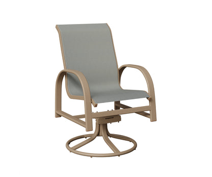 Murphy Padded Sling Swivel Rocker Dining Chair