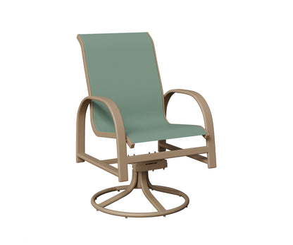 Murphy Padded Sling Swivel Rocker Dining Chair