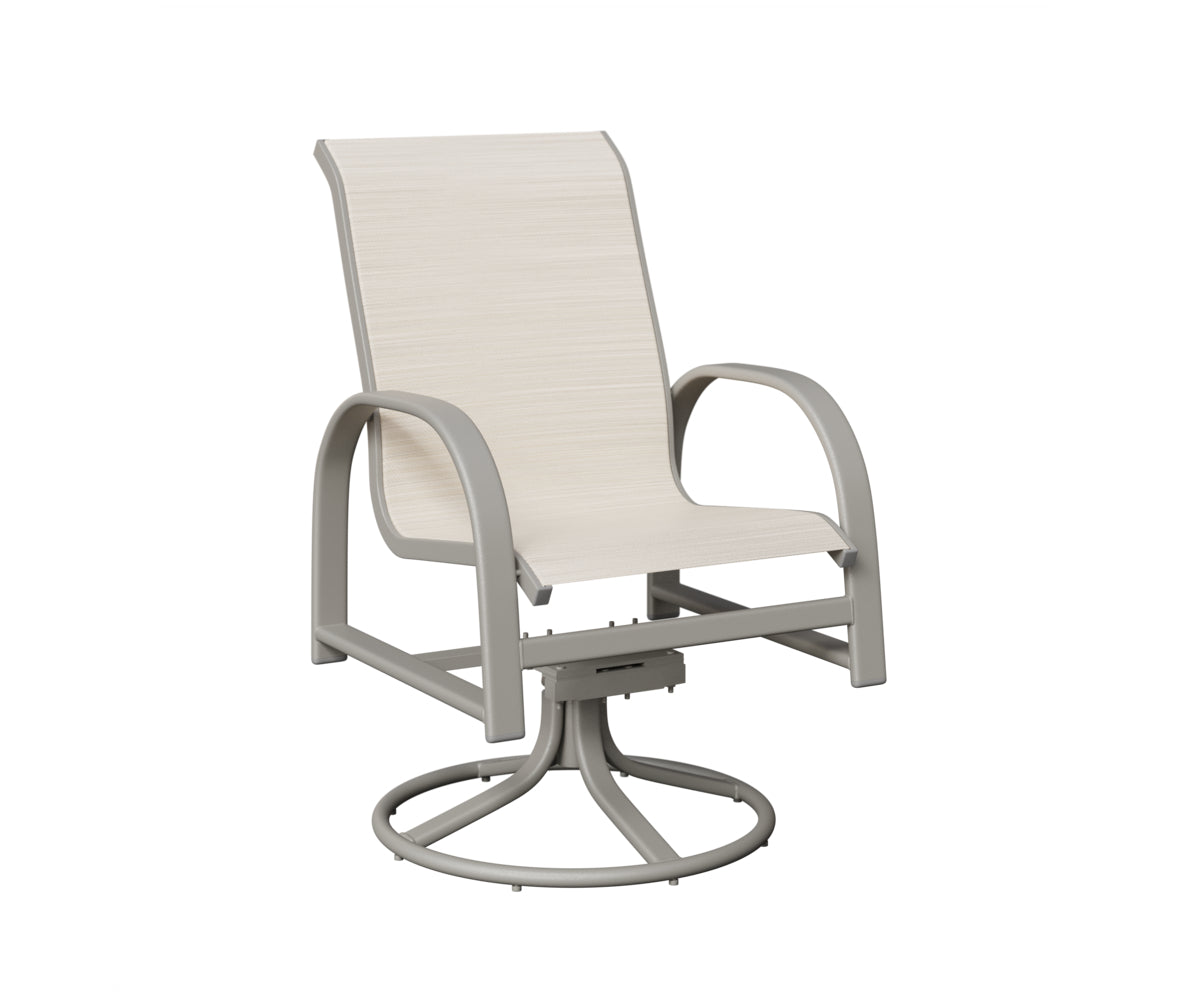 Murphy Padded Sling Swivel Rocker Dining Chair