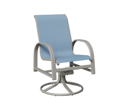 Murphy Padded Sling Swivel Rocker Dining Chair