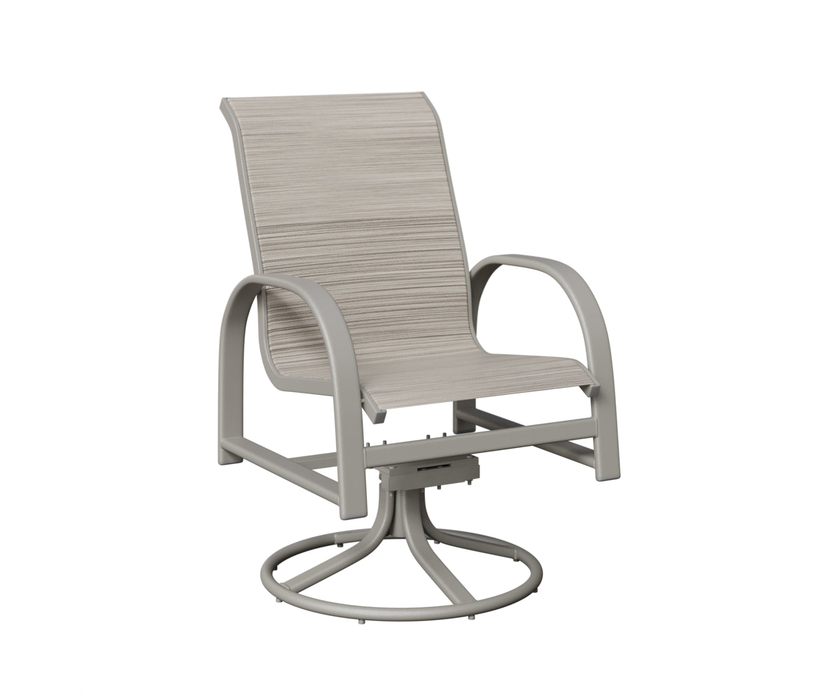 Murphy Padded Sling Swivel Rocker Dining Chair