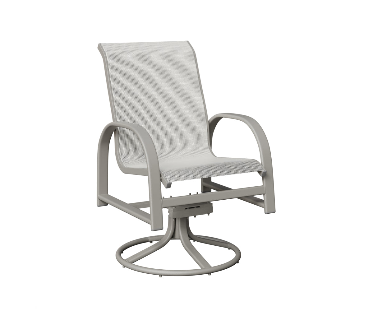 Murphy Padded Sling Swivel Rocker Dining Chair