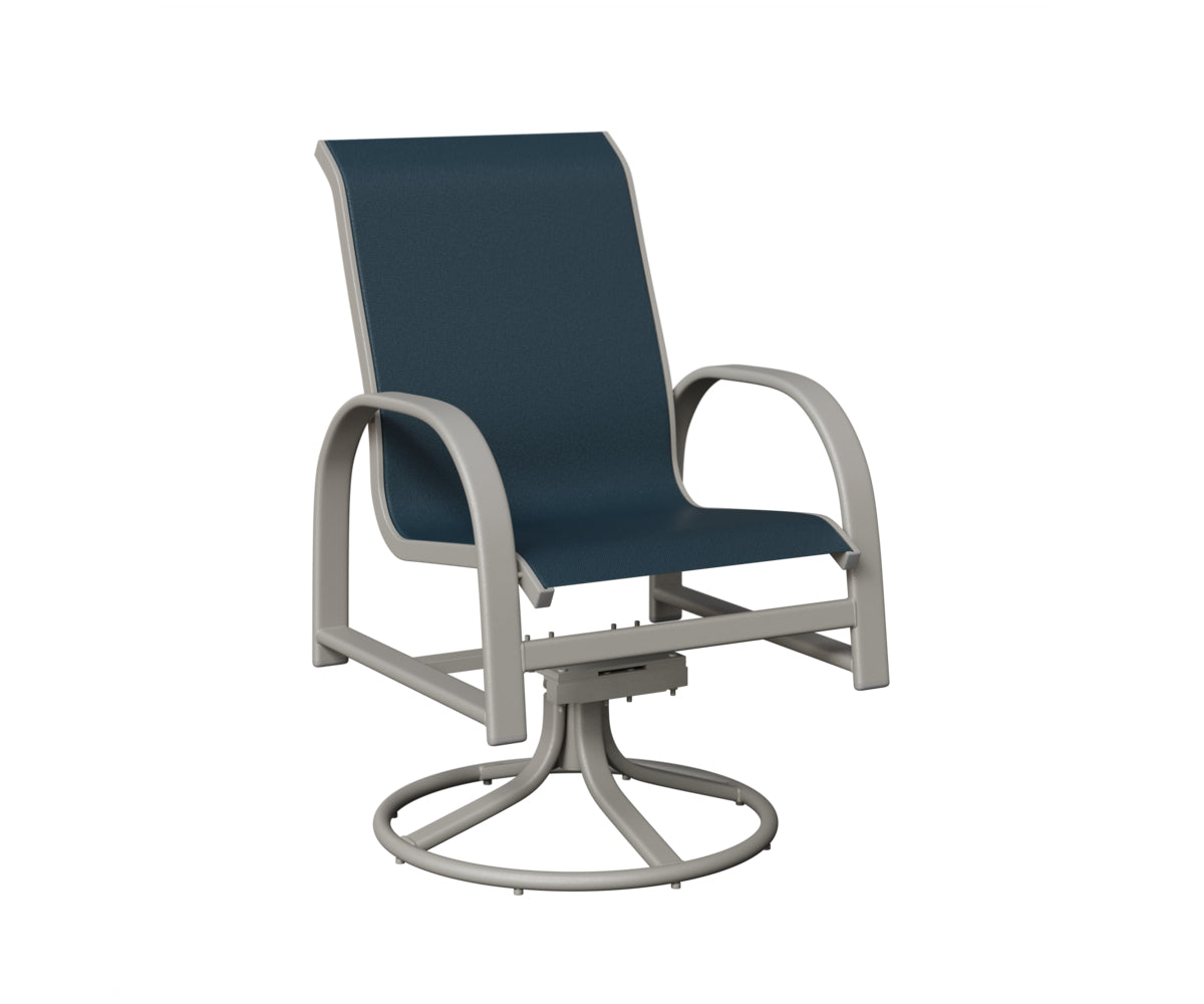 Murphy Padded Sling Swivel Rocker Dining Chair