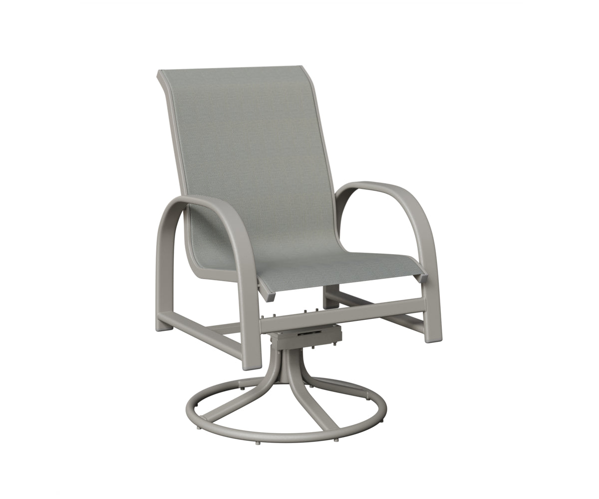 Murphy Padded Sling Swivel Rocker Dining Chair