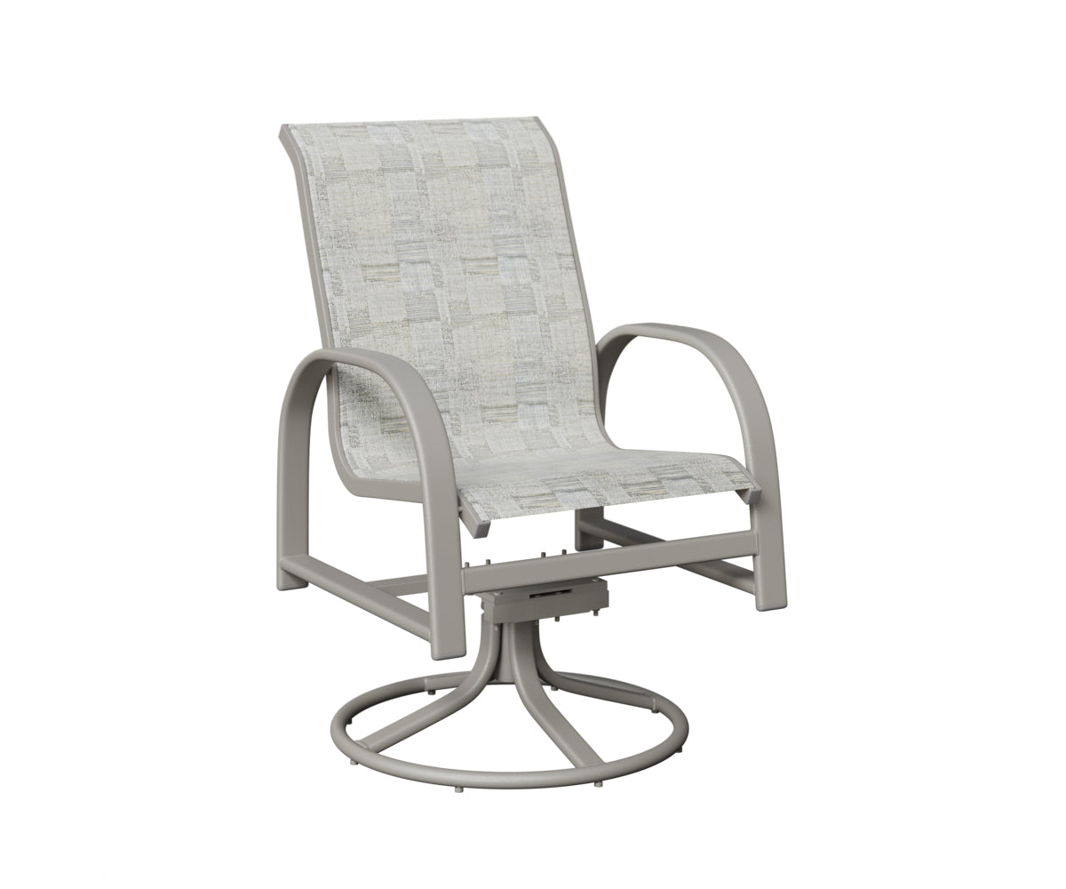 Murphy Padded Sling Swivel Rocker Dining Chair