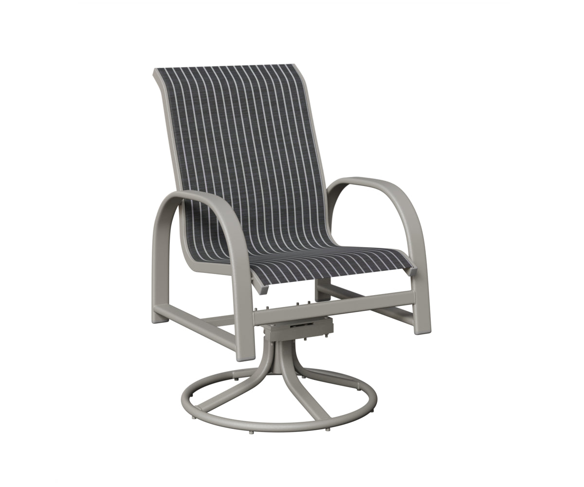 Murphy Padded Sling Swivel Rocker Dining Chair