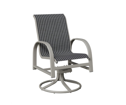 Murphy Padded Sling Swivel Rocker Dining Chair