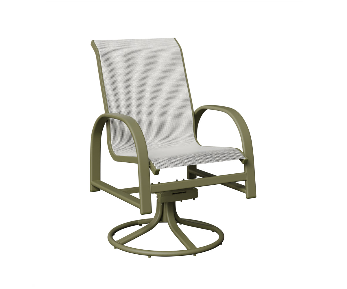 Murphy Padded Sling Swivel Rocker Dining Chair