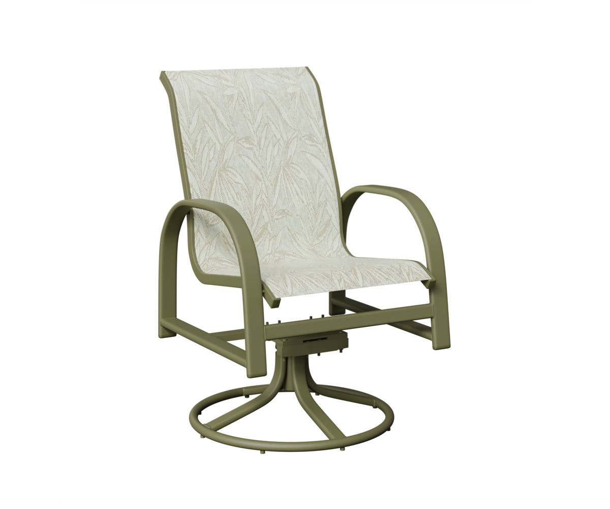 Murphy Padded Sling Swivel Rocker Dining Chair