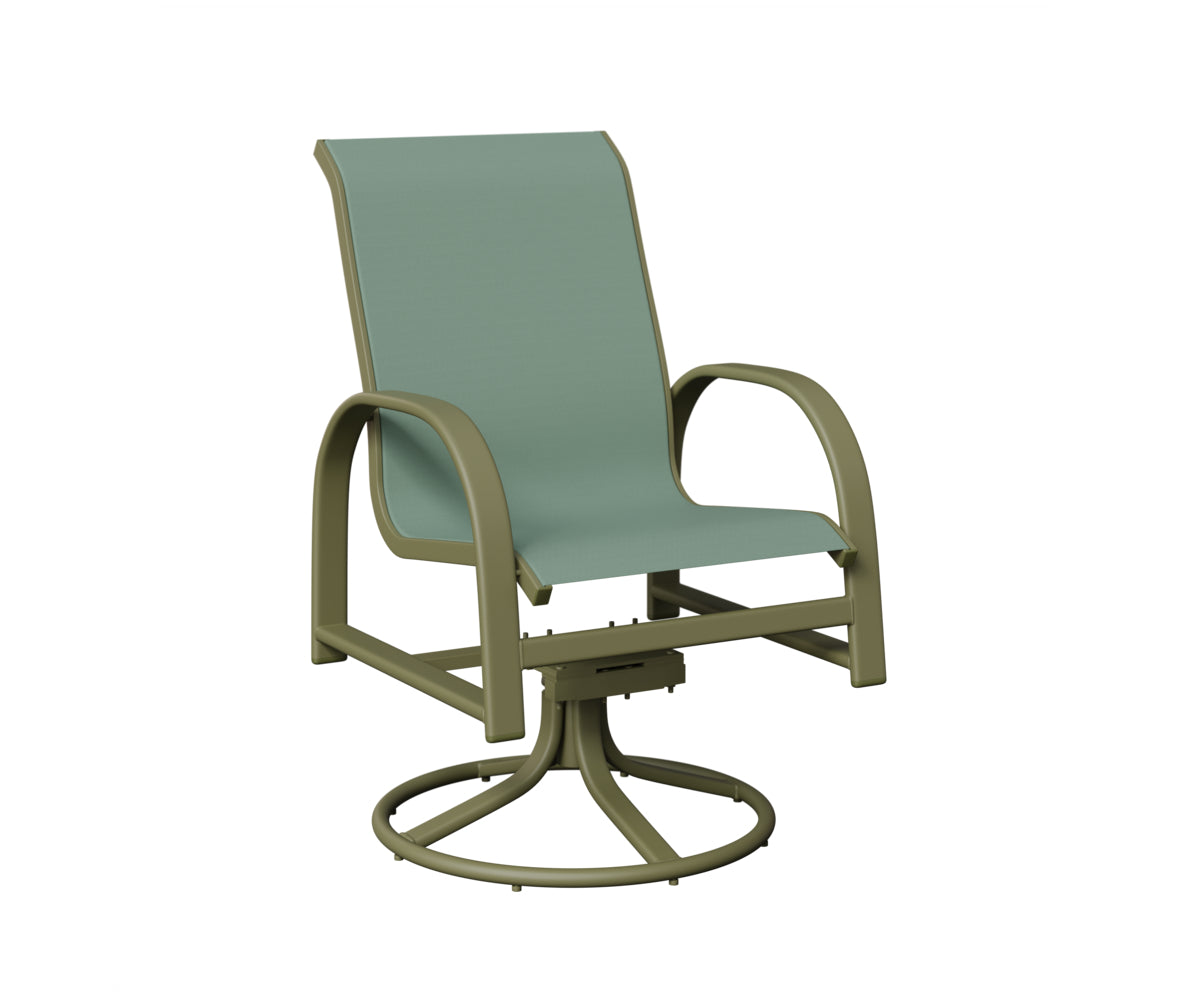 Murphy Padded Sling Swivel Rocker Dining Chair