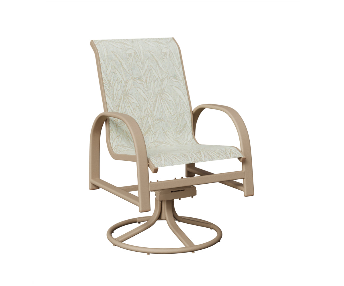 Murphy Padded Sling Swivel Rocker Dining Chair