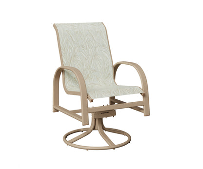Murphy Padded Sling Swivel Rocker Dining Chair