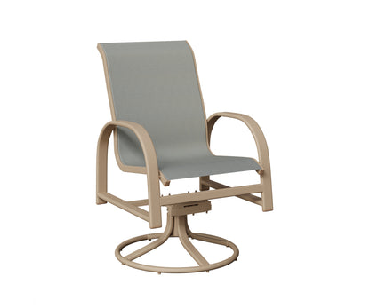 Murphy Padded Sling Swivel Rocker Dining Chair