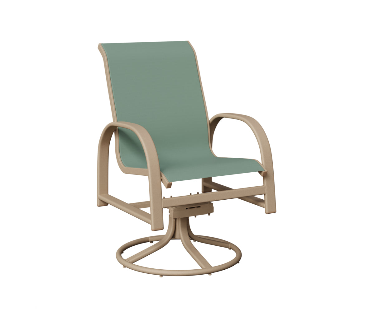 Murphy Padded Sling Swivel Rocker Dining Chair