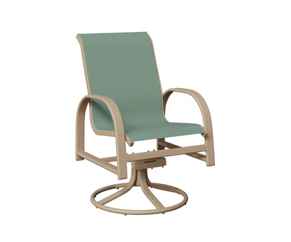 Murphy Padded Sling Swivel Rocker Dining Chair