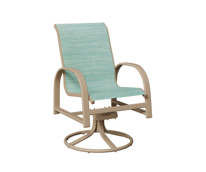 Murphy Padded Sling Swivel Rocker Dining Chair