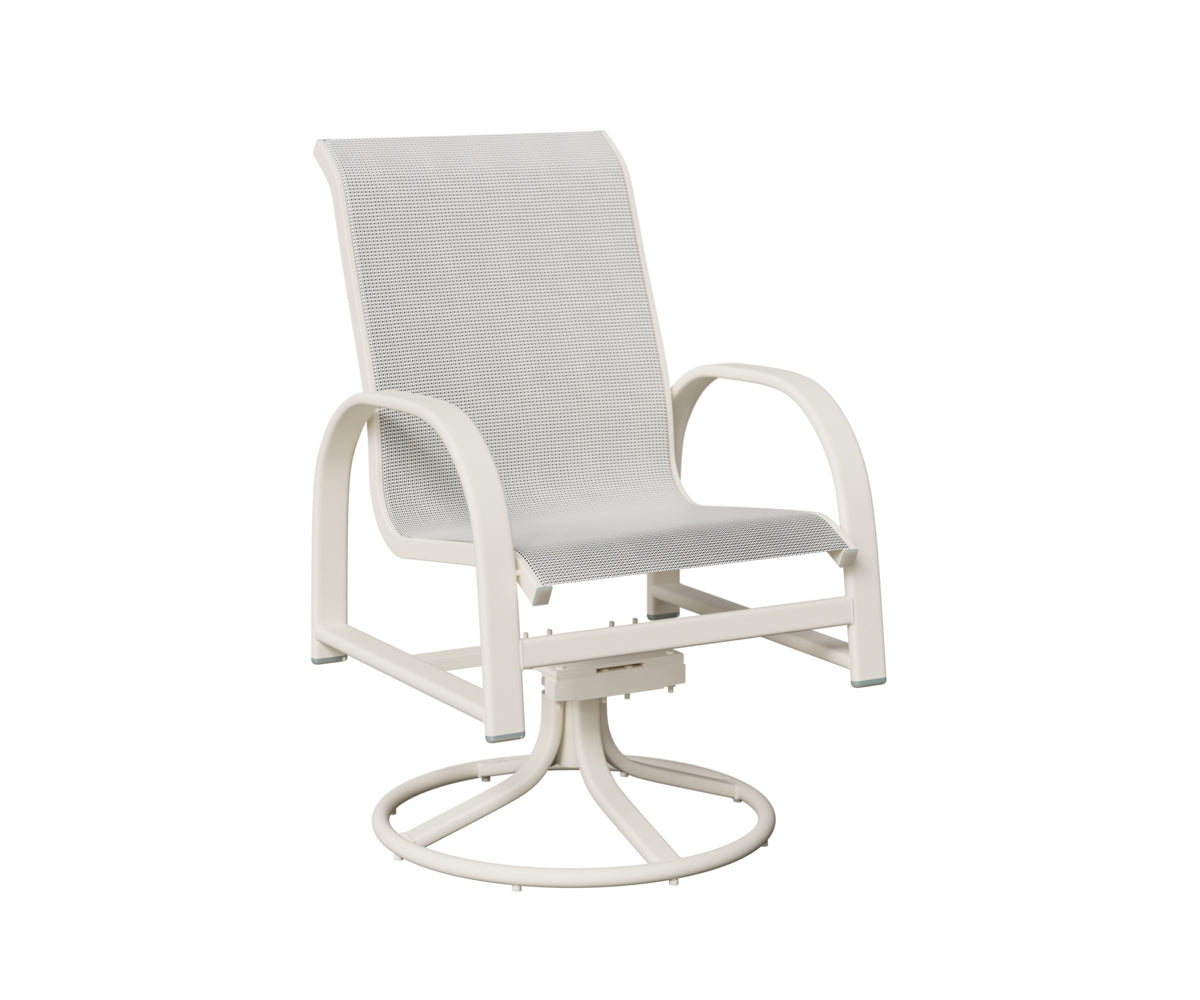 Murphy Padded Sling Swivel Rocker Dining Chair