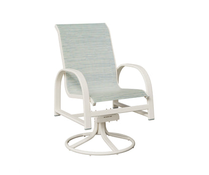 Murphy Padded Sling Swivel Rocker Dining Chair