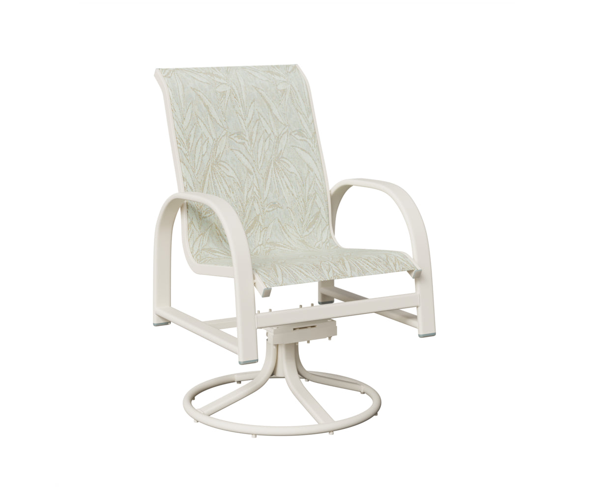 Murphy Padded Sling Swivel Rocker Dining Chair