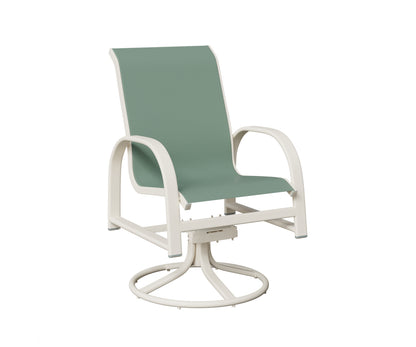 Murphy Padded Sling Swivel Rocker Dining Chair