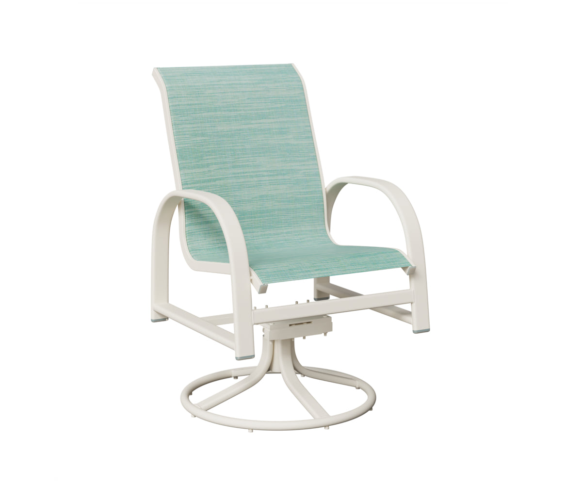 Murphy Padded Sling Swivel Rocker Dining Chair
