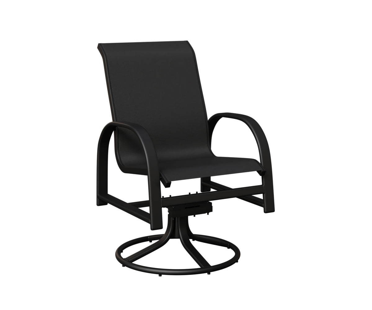 Murphy Padded Sling Swivel Rocker Dining Chair