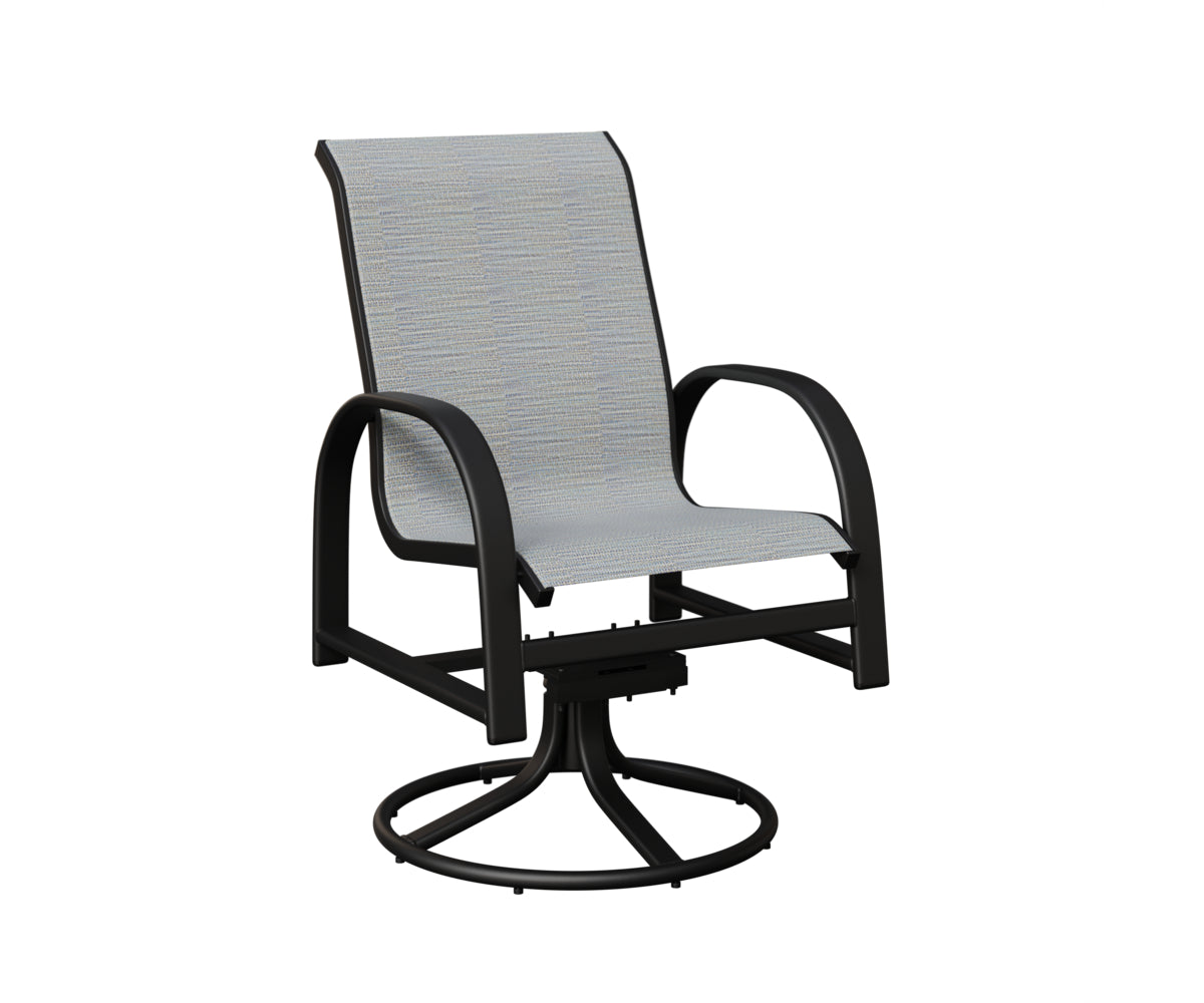 Murphy Padded Sling Swivel Rocker Dining Chair