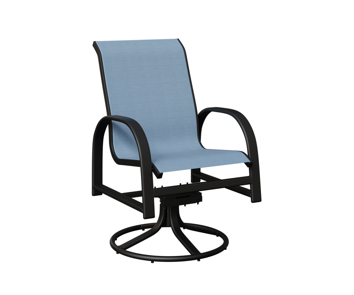 Murphy Padded Sling Swivel Rocker Dining Chair