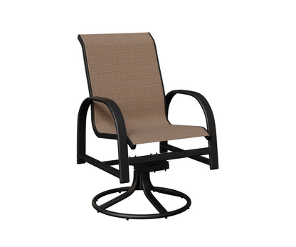 Murphy Padded Sling Swivel Rocker Dining Chair