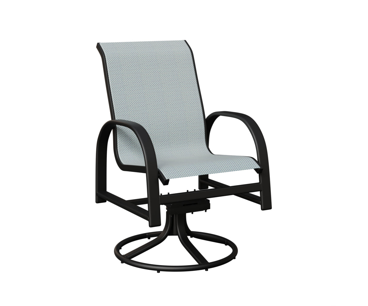 Murphy Padded Sling Swivel Rocker Dining Chair