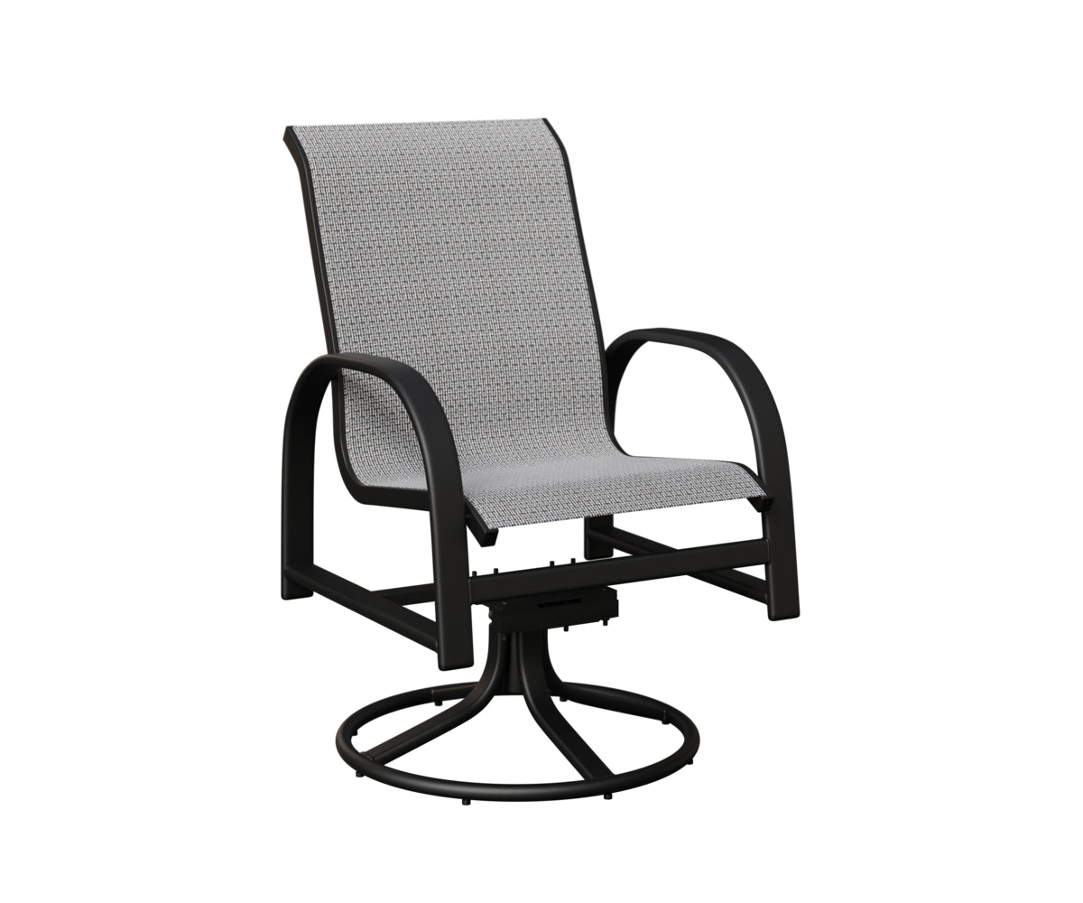 Murphy Padded Sling Swivel Rocker Dining Chair