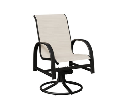 Murphy Padded Sling Swivel Rocker Dining Chair