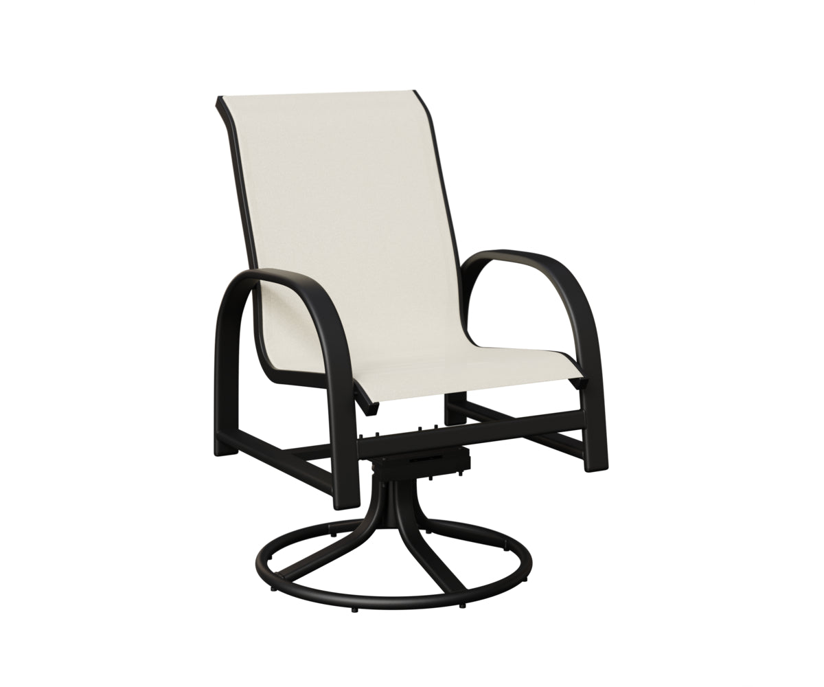 Murphy Padded Sling Swivel Rocker Dining Chair