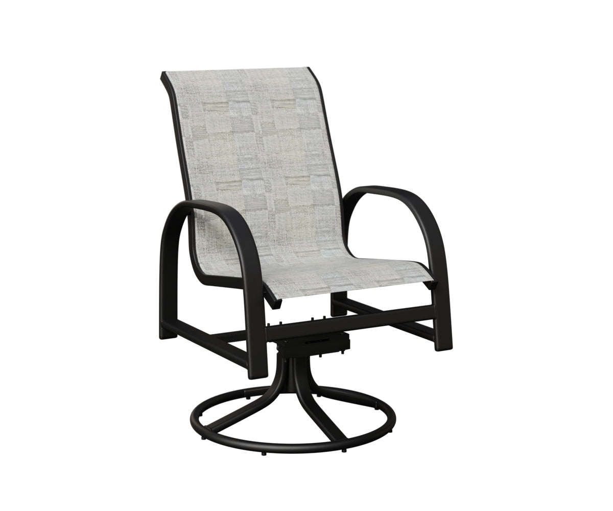 Murphy Padded Sling Swivel Rocker Dining Chair