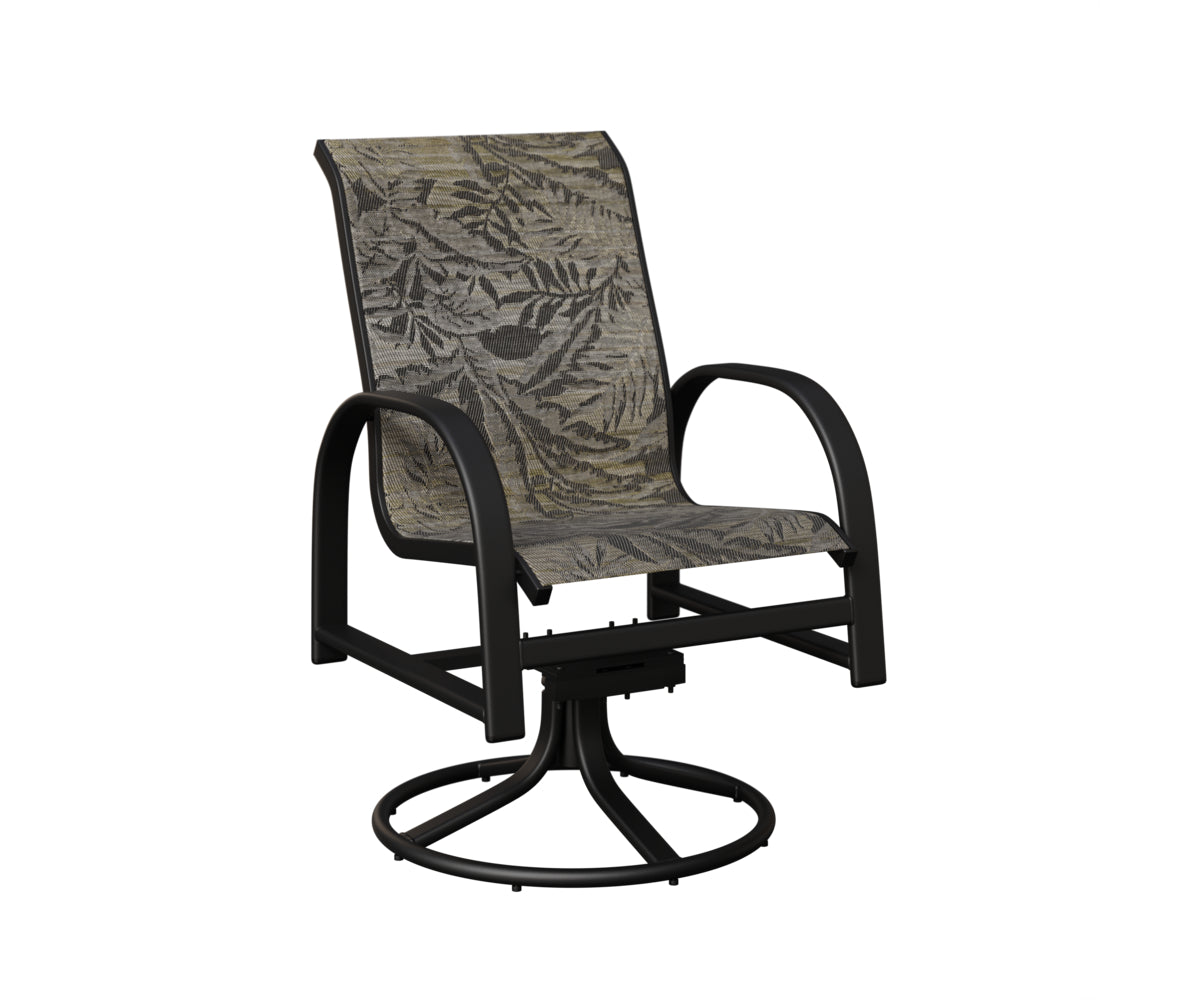 Murphy Padded Sling Swivel Rocker Dining Chair