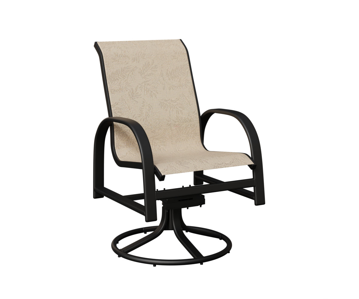 Murphy Padded Sling Swivel Rocker Dining Chair