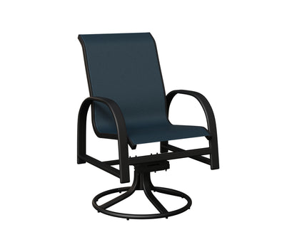 Murphy Padded Sling Swivel Rocker Dining Chair