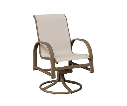 Murphy Padded Sling Swivel Rocker Dining Chair