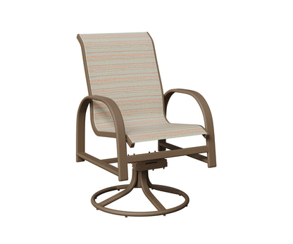 Murphy Padded Sling Swivel Rocker Dining Chair
