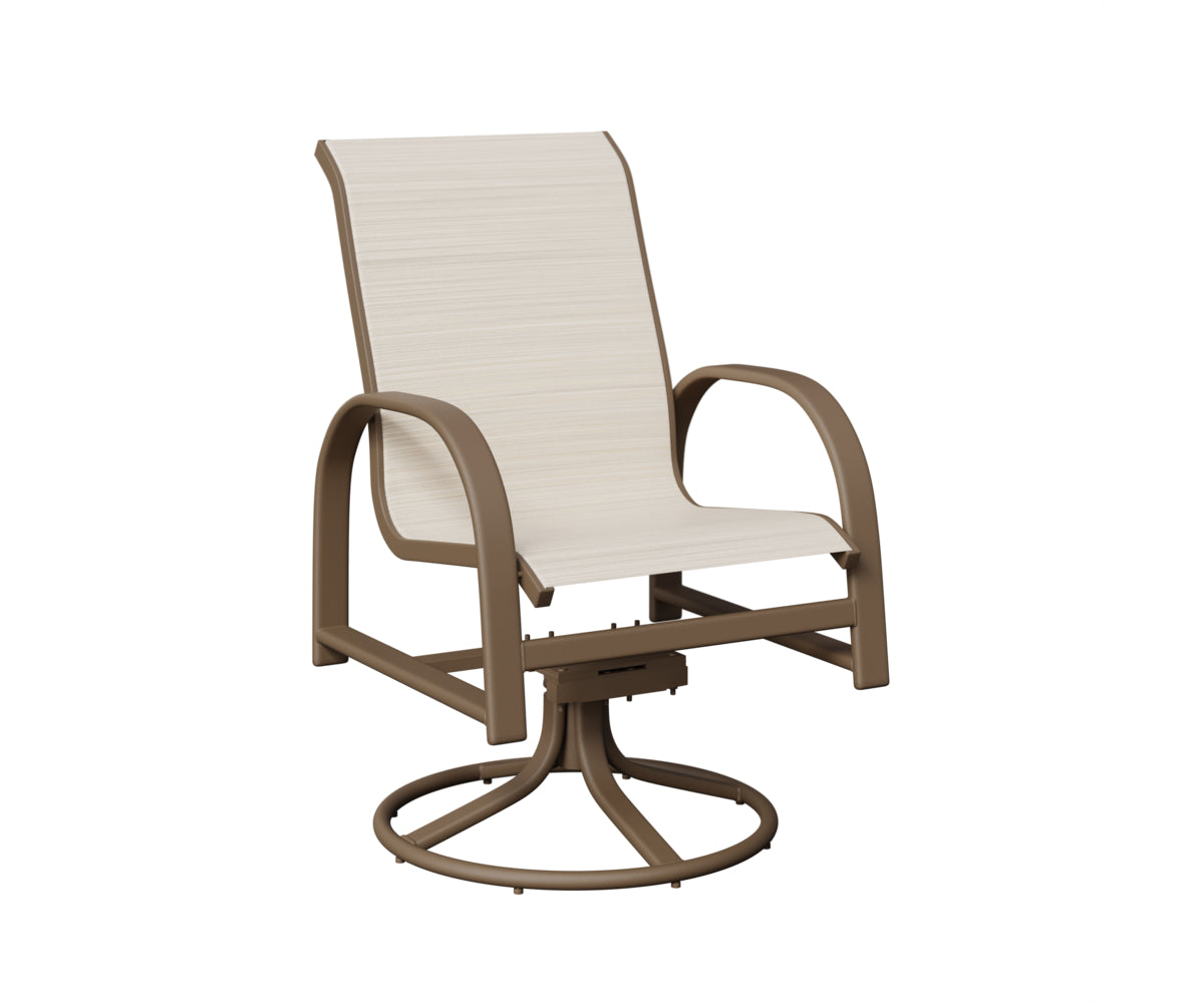 Murphy Padded Sling Swivel Rocker Dining Chair