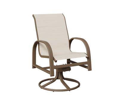 Murphy Padded Sling Swivel Rocker Dining Chair